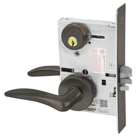 Corbin Russwin Storeroom or Closet Mortise Lock, DS Lever, A Rose, Oil Rubbed Bronze ML2057 DSA 613 RH